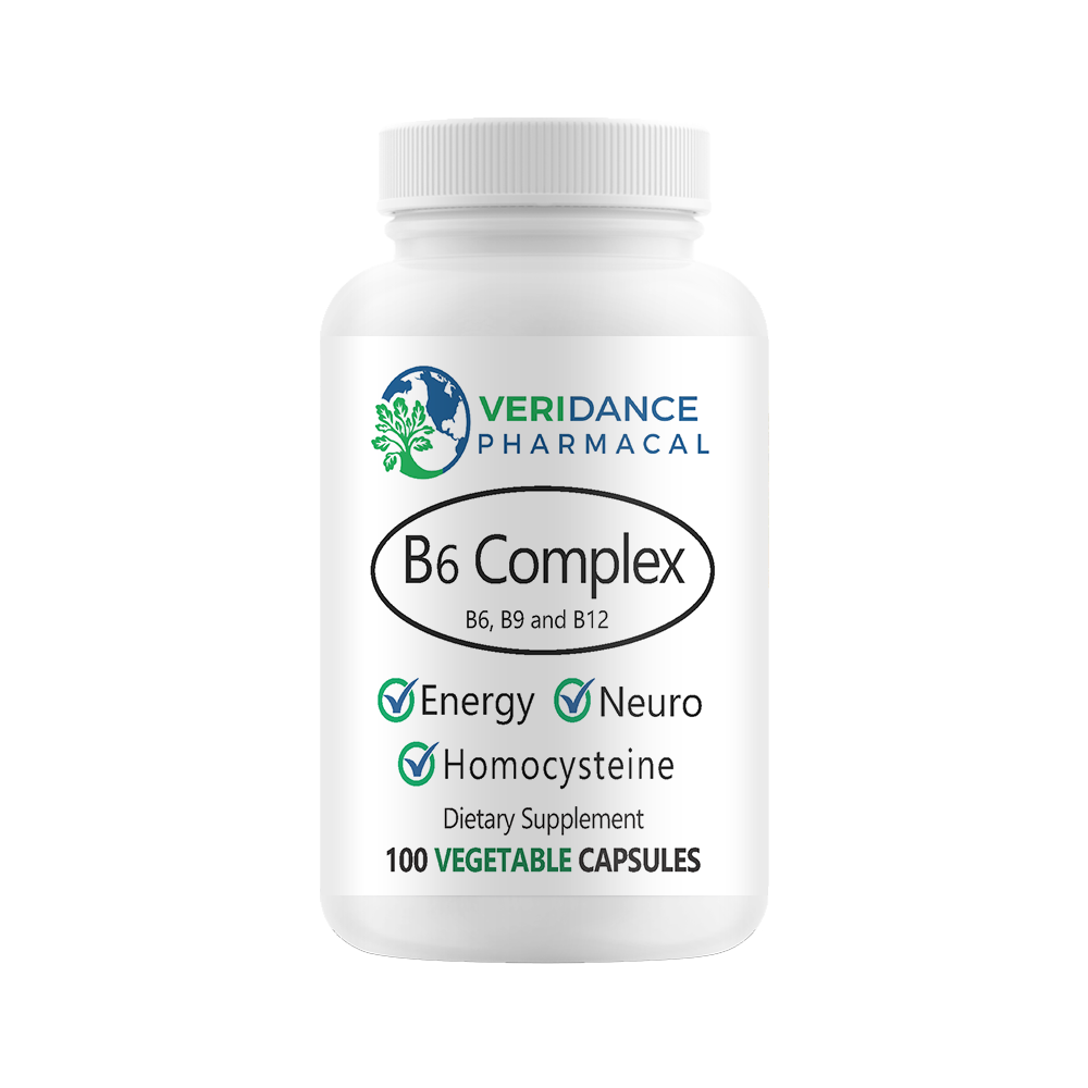 B6 Complex, Vitamins B6, B9 and B12, 100 soft vegetable capsules
