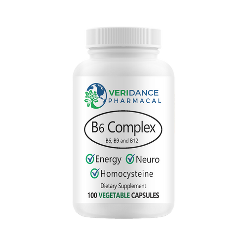 B6 Complex, Vitamins B6, B9 and B12, 100 soft vegetable capsules