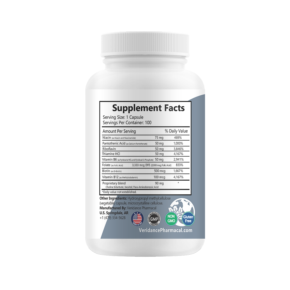 B-COMPLETE, Vitamin B complex, 100 soft vegetable capsules