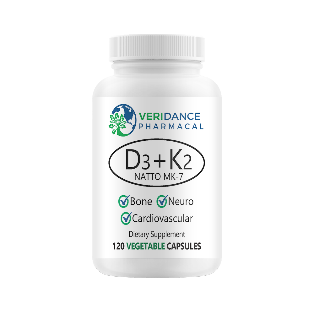 D3 + K2, 10000IU 250 micrograms Vitamin D3 plus Vitamin K2, 120 soft vegetable capsules
