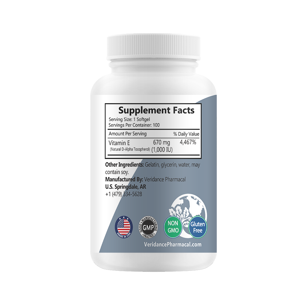 Bio-E, Vitamin E, E-1000IU, 100 softgels