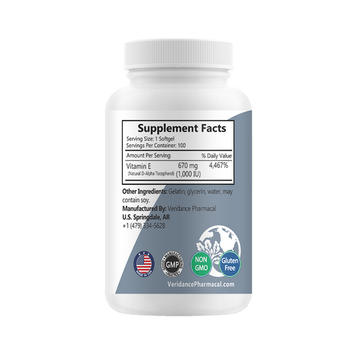 Bio-E, Vitamin E, E-1000IU, 100 softgels