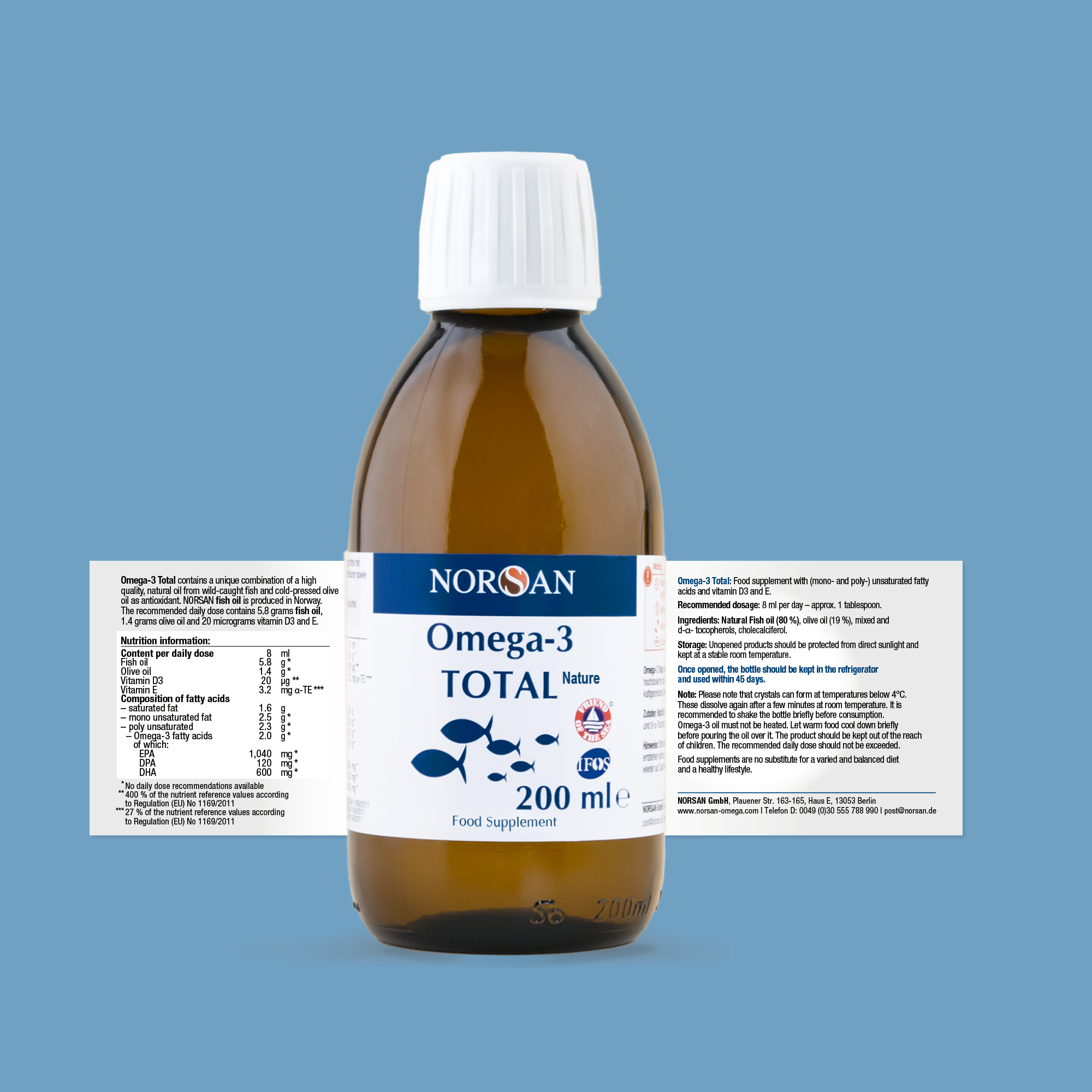 Norsan Omega-3 Total Natural Fish Oil 200ml