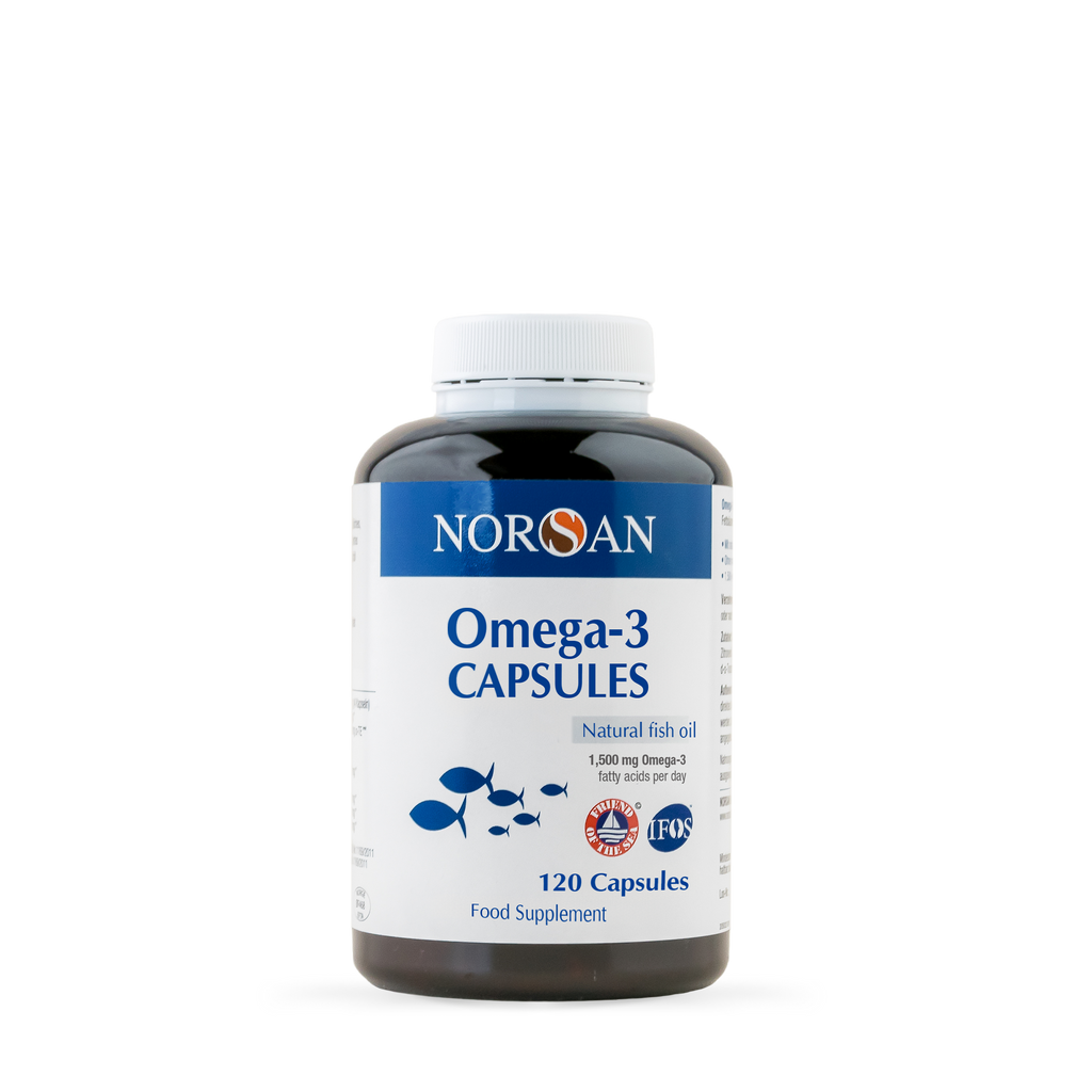 Norsan Omega-3 Capsules, Natural Fish Oil, 120 capsules