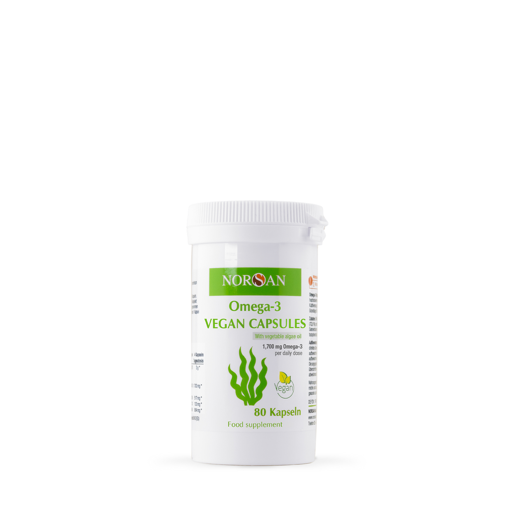Norsan Omega-3 Vegan Capsules, Very High EPA-DHA, 80 Capsules