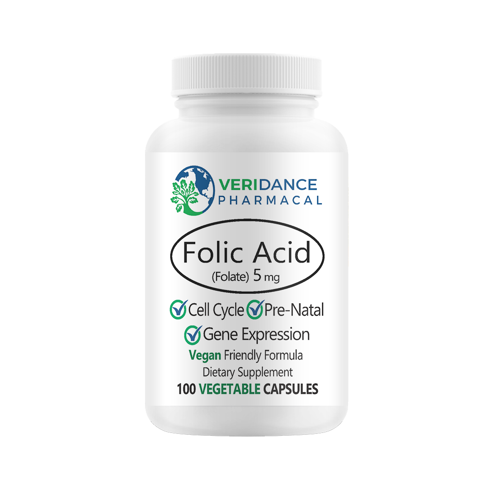 Folic Acid 5mg, 100 soft vegetable capsules