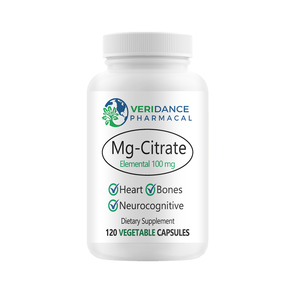 Magnesium Citrate, 100 mg, ultra-pure, 120 small soft vegetable capsules